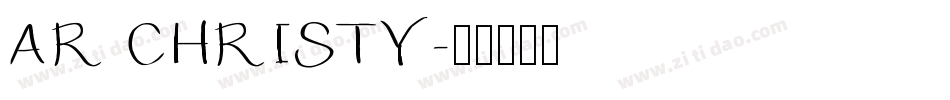 AR CHRISTY字体转换